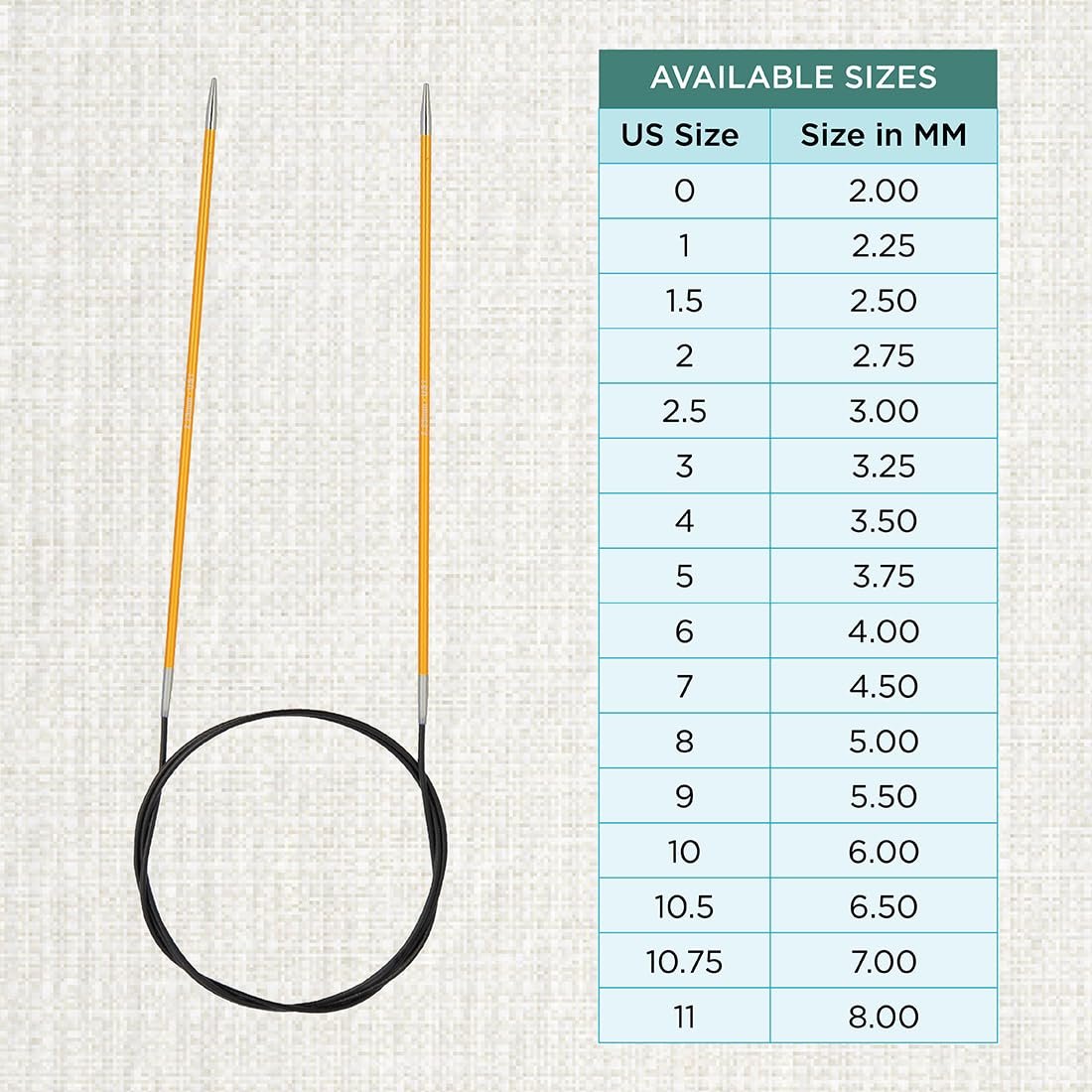 KnitPro Zing Fixed Circular Needles 16" (40cm)