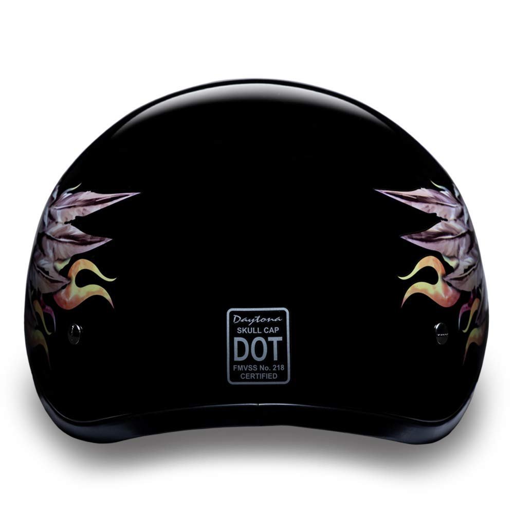 Daytona Helmets Half Skull Cap Motorcycle Helmet – DOT Approved [Graphics]…