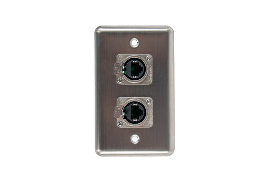 Elite Core Duplex Wall Plate w/2 Tactical Ethernet Connections D-2-2E