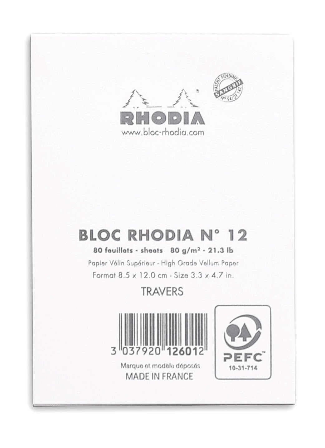 Rhodia Set of 10 Classic Standard Graph Notepads