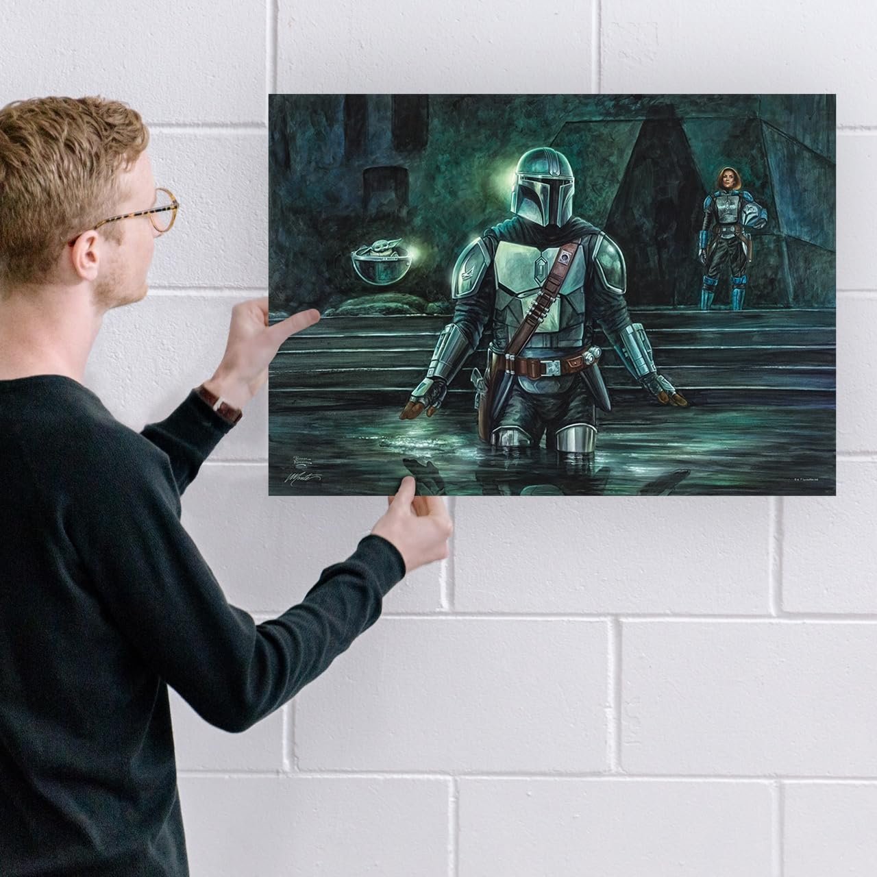 Star Wars – Thomas Kinkade – Durable 24” x 17” MightyPrint Wall Art – NOT Made of Paper – Officially Licensed Collectible