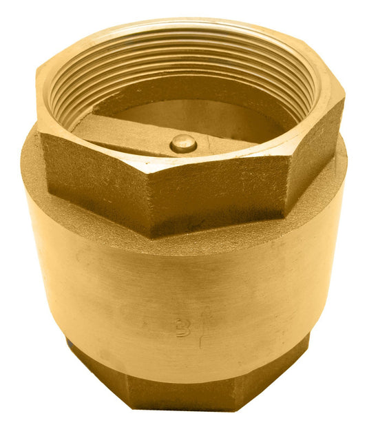 Brass In-Line Spring Check Valve - 200WOG