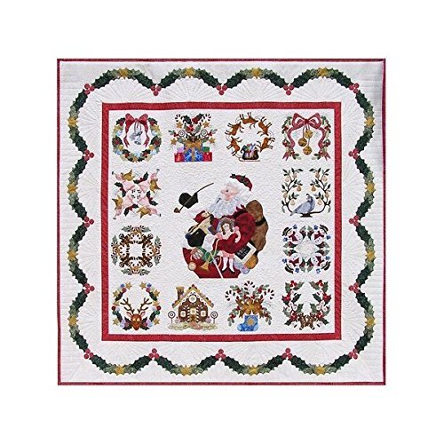 DAONEG P31600 Baltimore Christmas BOM Block of Month Patterns Set - Applique, Finishes 69" x 69" - Christmas Quilt Sewing Pattern