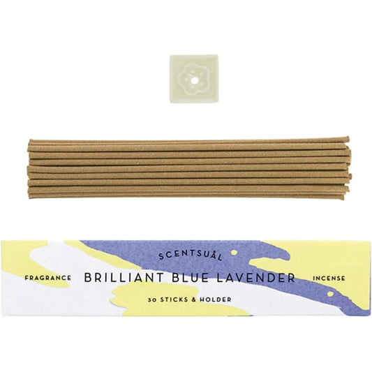 SCENTSUAL Incense - Brilliant Blue Lavender 30 Sticks by NIPPON KODO, Japanese Quality Incense Since 1575