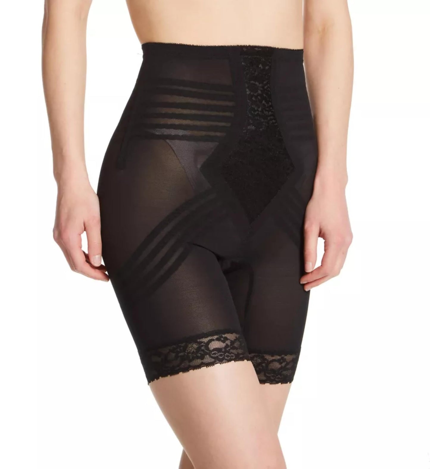 6209 High Waist Thigh Shaper | Size Sm - 15X | Made in USA | Flex Fit | No Top Roll | Firm - Extra Firm Tummy-Thigh Control