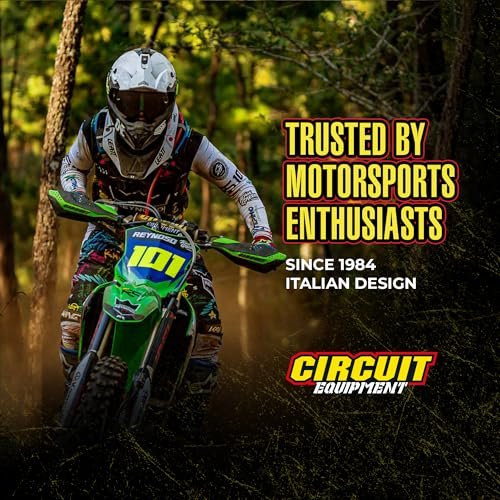 CIRCUIT EQUIPMENT - Universal Motorcycle Handguards - Italian Design, Durable, Weather-Resistant Nylon Brackets and Sleek Finish - Enhanced Control and Protection - Carbon Texture