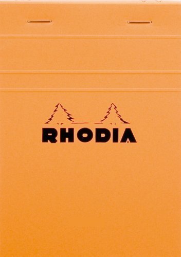 Rhodia Classic Staple Bound Graph Paper Pad - Orange, Black and White Pack of 3 (N° 16)
