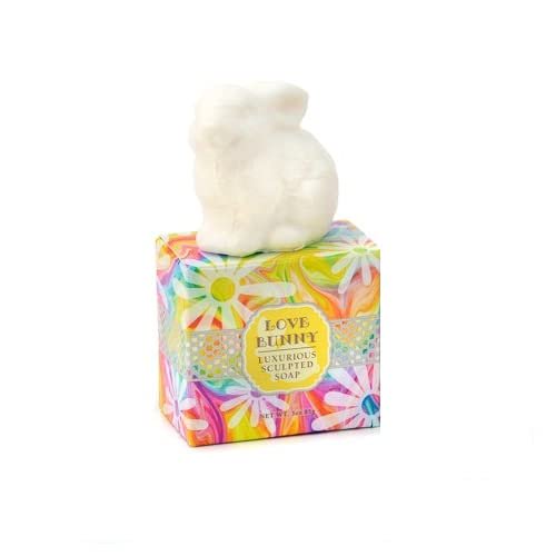 Greenwich Bay Trading Easter Gift Set- 2 Soap Bar Easter Bunny Set- Love Bunny White Decorative Soaps - Enriched with Shea Butter, Cocoa Butter, Sweet Almond Oil Natural Exfoliants - Each Bar 3 Oz