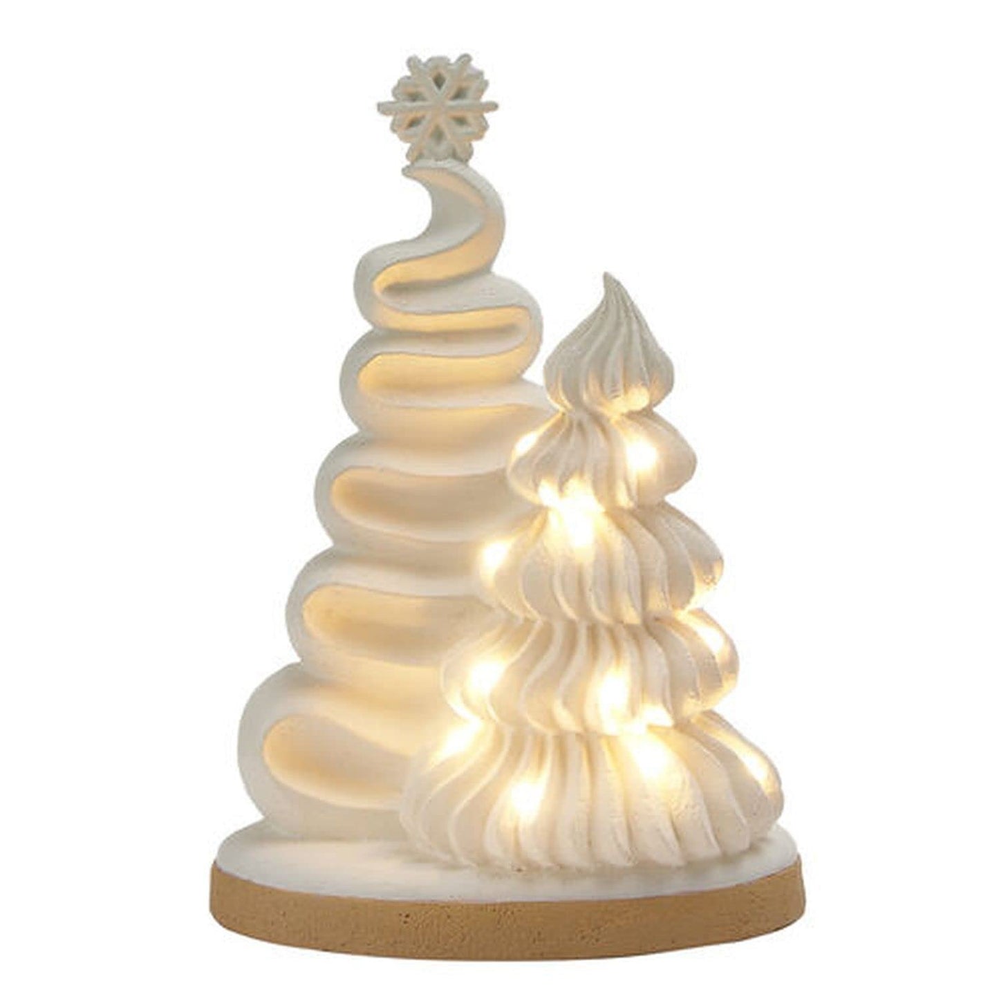 December Diamonds Gingerbread Village 9" Led Frosting Trees Figurine