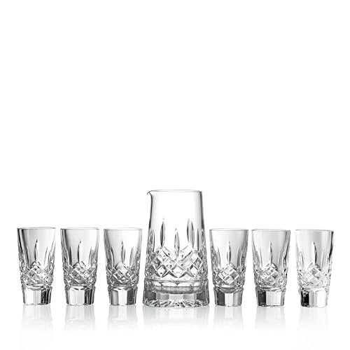 Waterford Lismore Pitcher & Shot Glass, 7pc Set, Clear