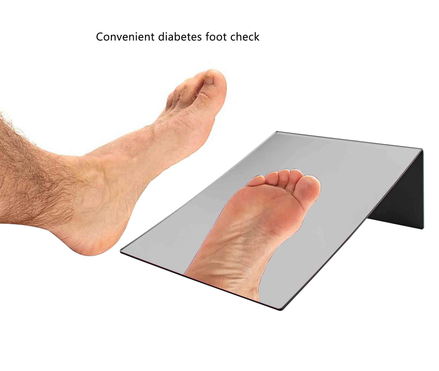 Marketing Holders Freestanding Acrylic Mirror 10" x 8" Slant Back Reflective Portable Lucite Stand for Retail Jewelry Piercing Counters Makeup Vanities and Hair Salons