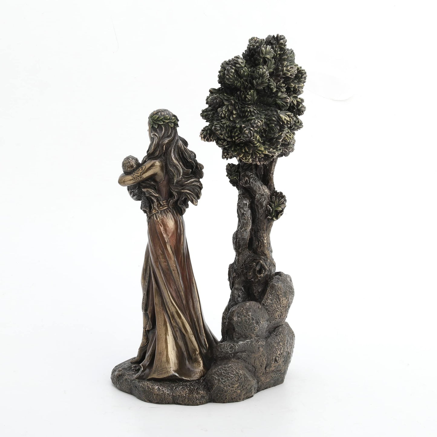 Danu Irish Triple Goddess of The Tuatha De Danann Bronze Finish Statue