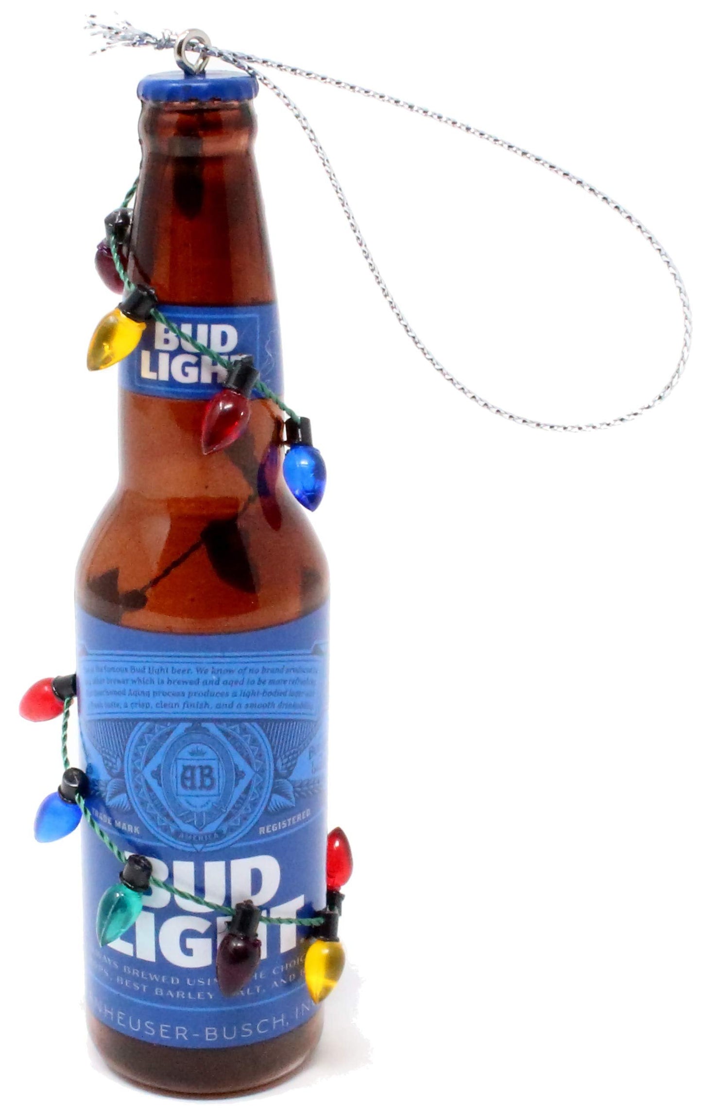 Kurt Adler Budweiser and Bud Light Beer Bottle Ornaments (Bud/Bud Light Two Pack)