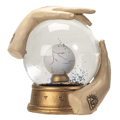 Pacific Giftware Seeing Eye Water Globe, 5.28-inch Height, Resin, Water, and Glass, Home Décor, Tabletop Décor, Halloween