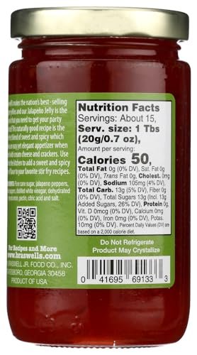 Braswell Hot Jalapeno Pepper Jelly (Pack of 4)