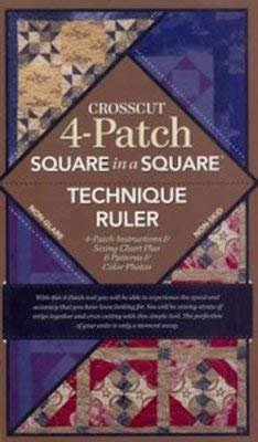RU148 RU148 Crosscut 4 Patch Technique Ruler With Book by Quiltingly Yours