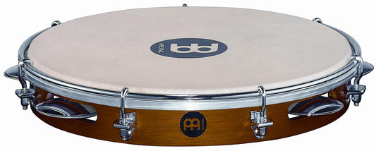 Meinl Percussion PA10CN-M 10-Inch Traditional Wood Pandeiro with Goat Skin Head, Matte Chestnut Finish