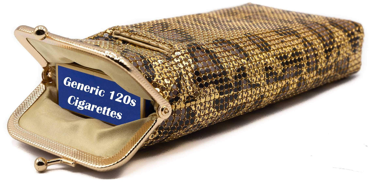 Leopard Soft 3mm Metallic Mesh (Full Pack 100s or 120s) Cigarette Case Purse