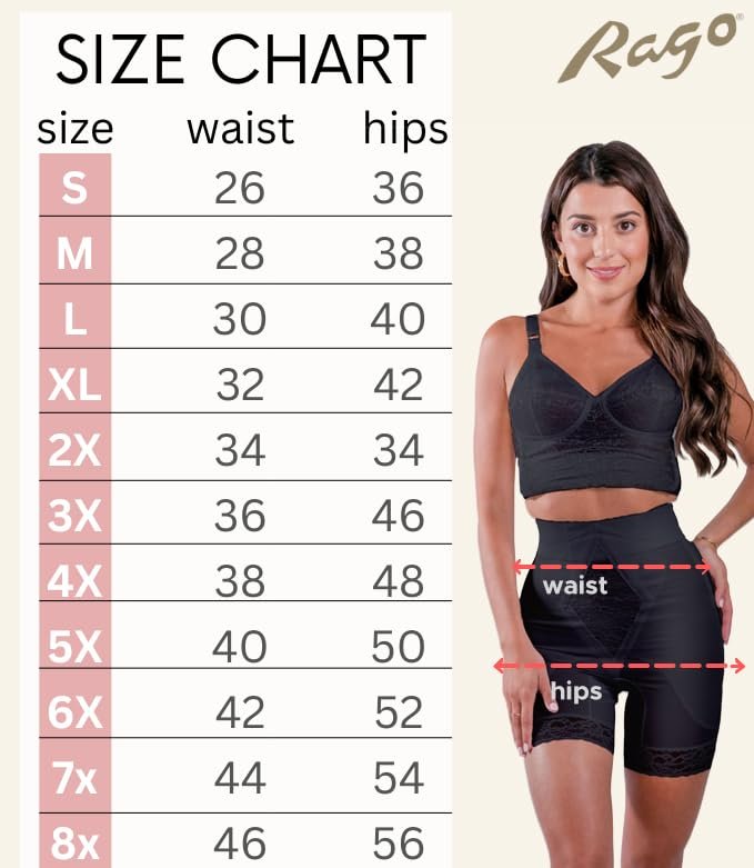 6206 - High Waist Long Leg Shaper | Made in USA | No Top Roll Waistband | Quality Material | Medium Control |