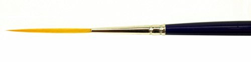 Set of 4 Size 0-4 Series 444VII The Virus II Scrolling Script Pinstriping Brush with Soft Golden Synthetic Hair