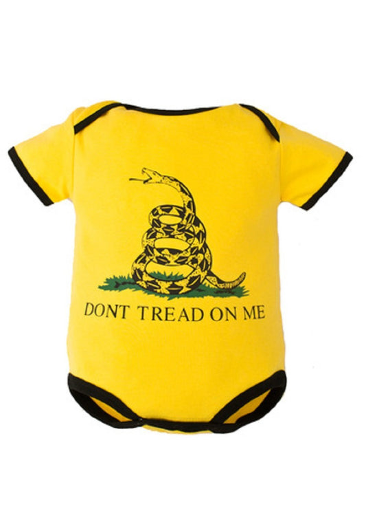 Trooper Clothing Don't Tread On Me 1pc Bodysuit,3-6 Months, Yellow, 3-6 Months 9004 9004:9004-3/6