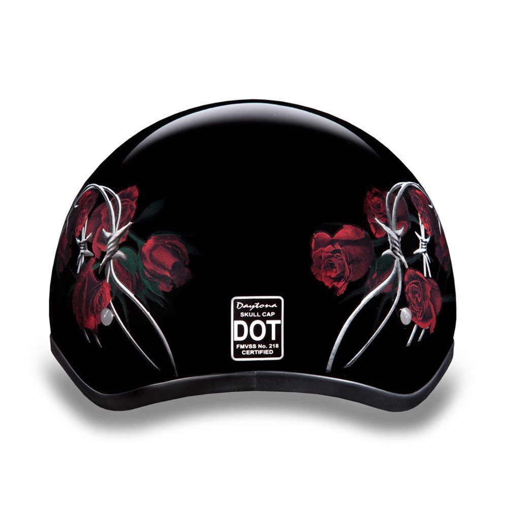 Daytona Helmets Half Skull Cap Motorcycle Helmet – DOT Approved [Graphics]…