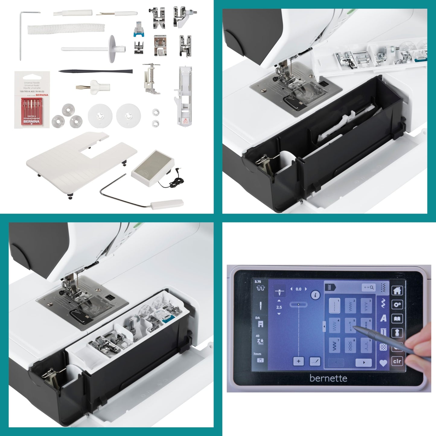 Bernette B77 with 8-Piece Feet Set Included - Versatile Machine for All Skill Levels - Effortless Stitching & Quality Craftsmanship Unleashes Creative Possibilities | Redefine Your Sewing Experience