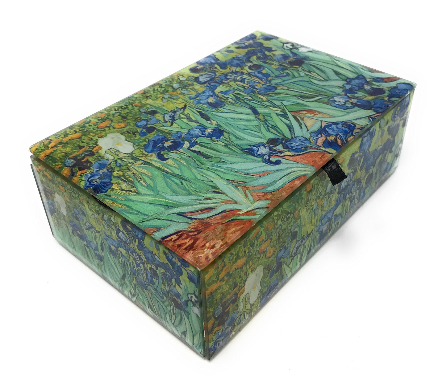 Vincent Van Gogh Glass Jewelry Keepsake Box (Iris)
