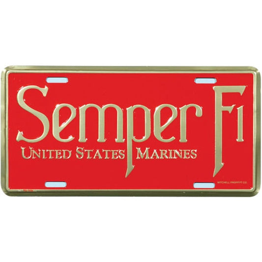 Honor Country Semper Fi US Marine Corps License Plate