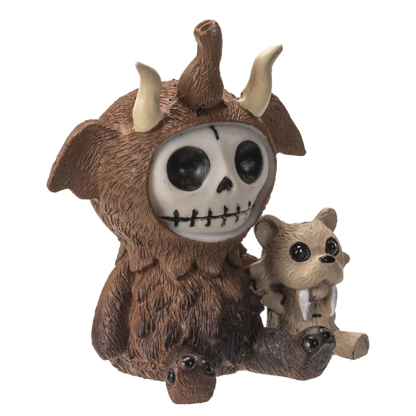 Furrybones Warren Decorative Skeleton Dressed in a Wooly Mammoth Costume A Decorative Skull Figurine with a Touch of Cuteness