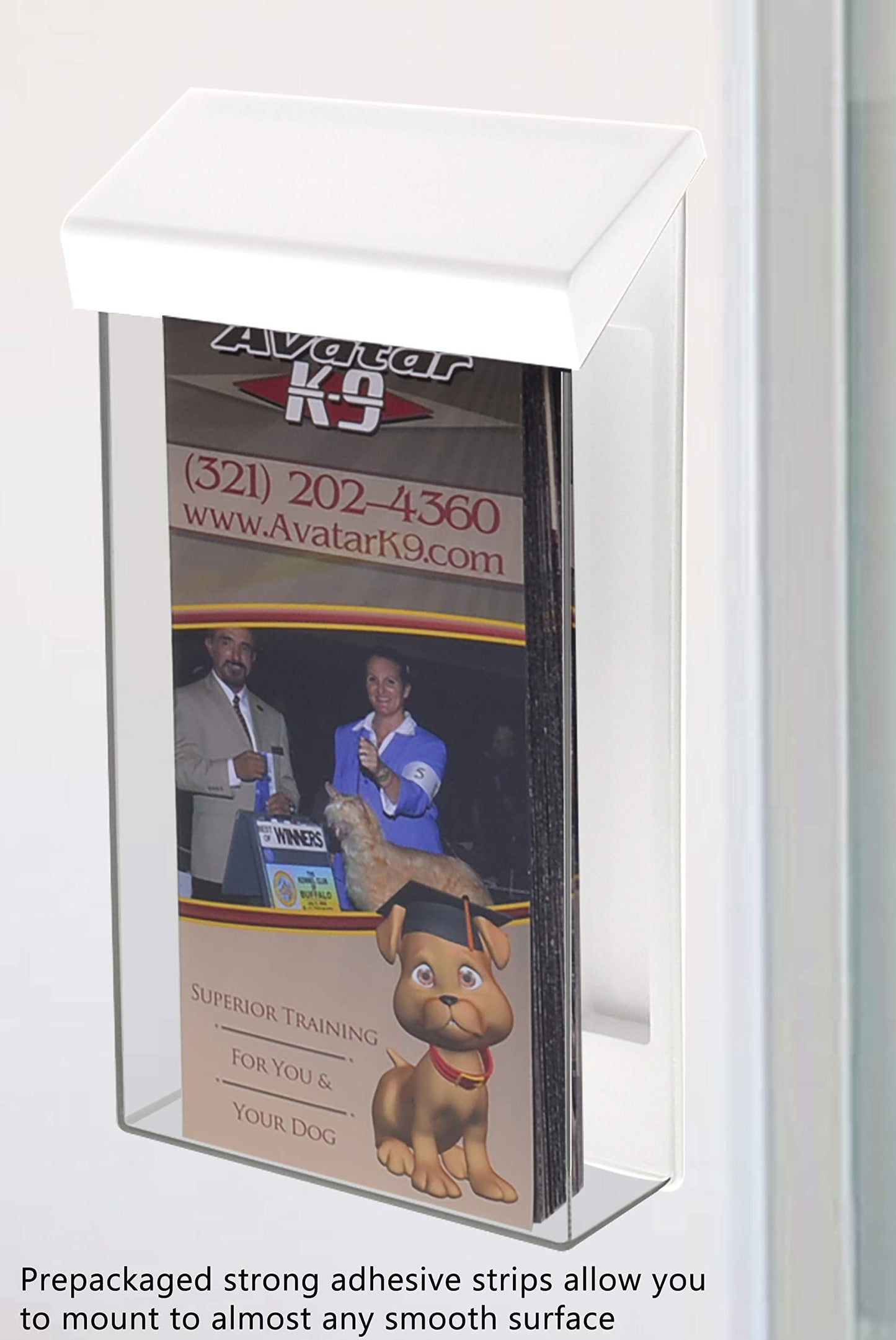 Marketing Holders Brochure Holder Take One Sticker Window with Suction Cups Pamphlet Brochure Display Holder Trifold Pamphlets Handouts Outdoor Real Estate Agents