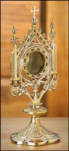 Monstrance Brass 5 x 11 18260;2" H - Christian Brands Church Supply