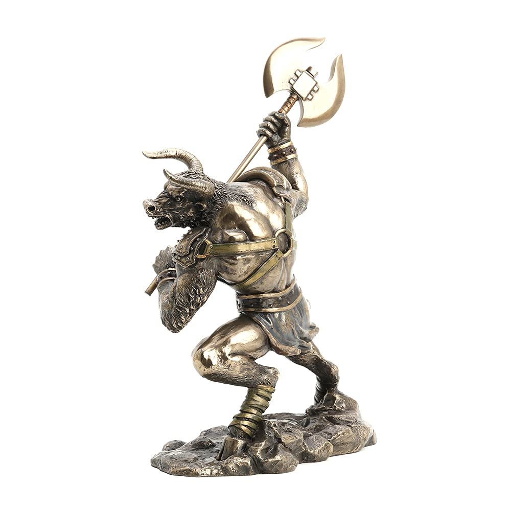 Veronese Design 13 3/4" Tall Minotaur The Creature from The Labyrinth Cold Cast Bronze Resin Sculpture