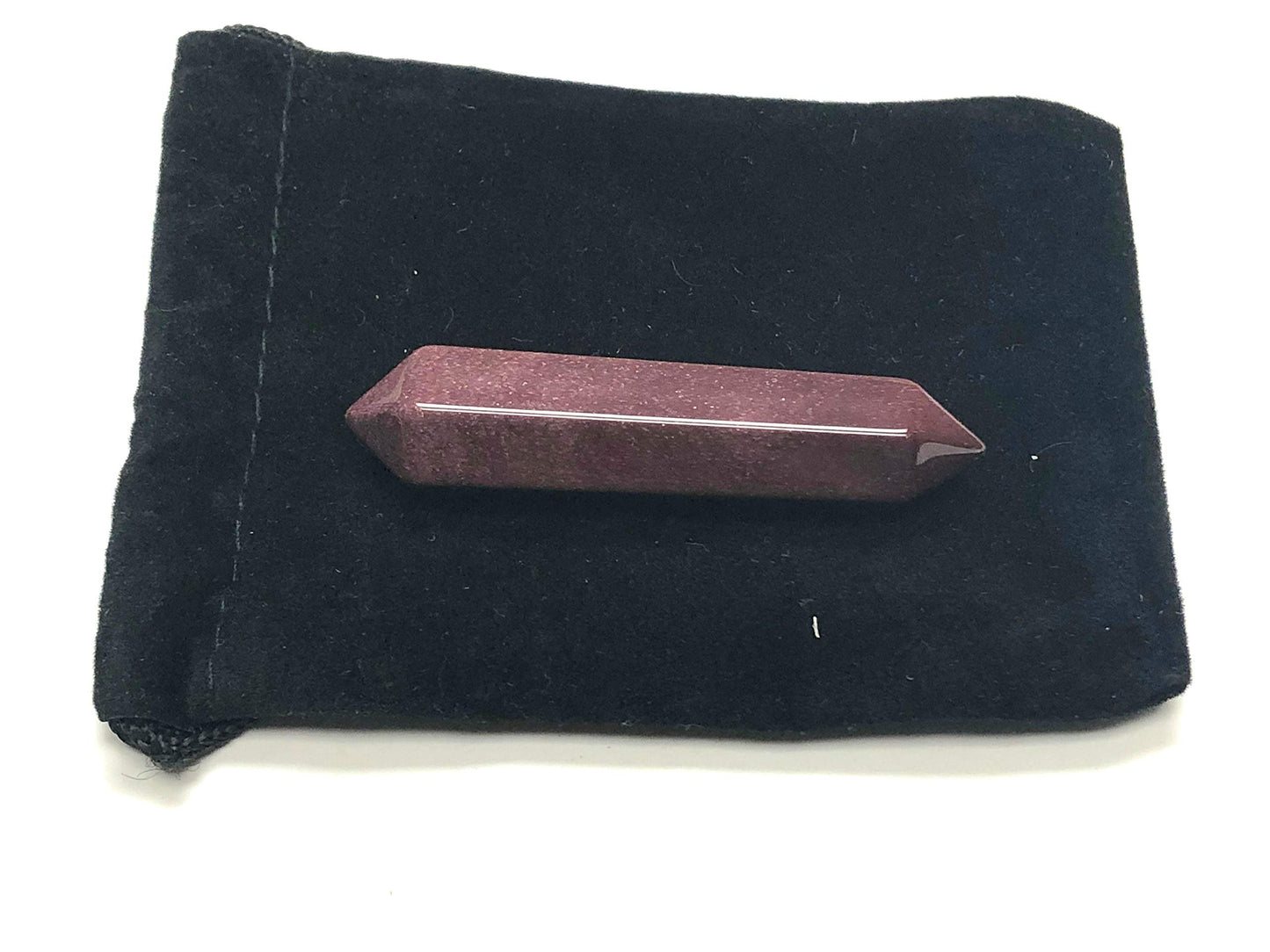 Zentron Crystal Collection: 60MM All Natural Gemstone Crystal 2"+ Wand and Velvet Pouch