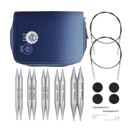 KnitPro Nova Chunky Interchangeable Needle Set 5" (13cm) | 5 US Sizes (11 to 19)