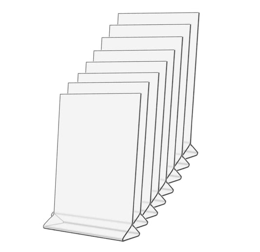 Counter Sign Holder Table Ad Frame Top Load Menu Promo POP Display Signage Stand Clear Acrylic