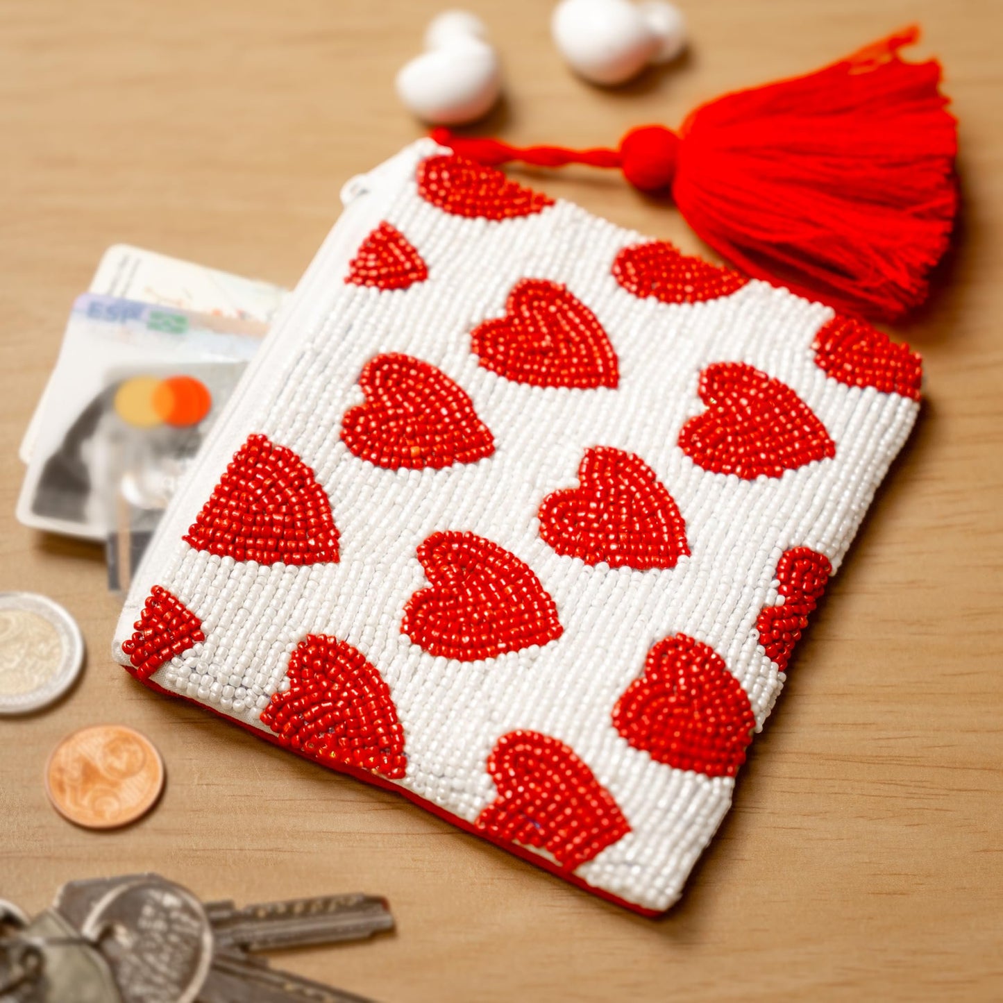 Small Clutch “Love is in the Air” – Compact and Stylish Accessory for Essentials, Romantic & Fresh Design