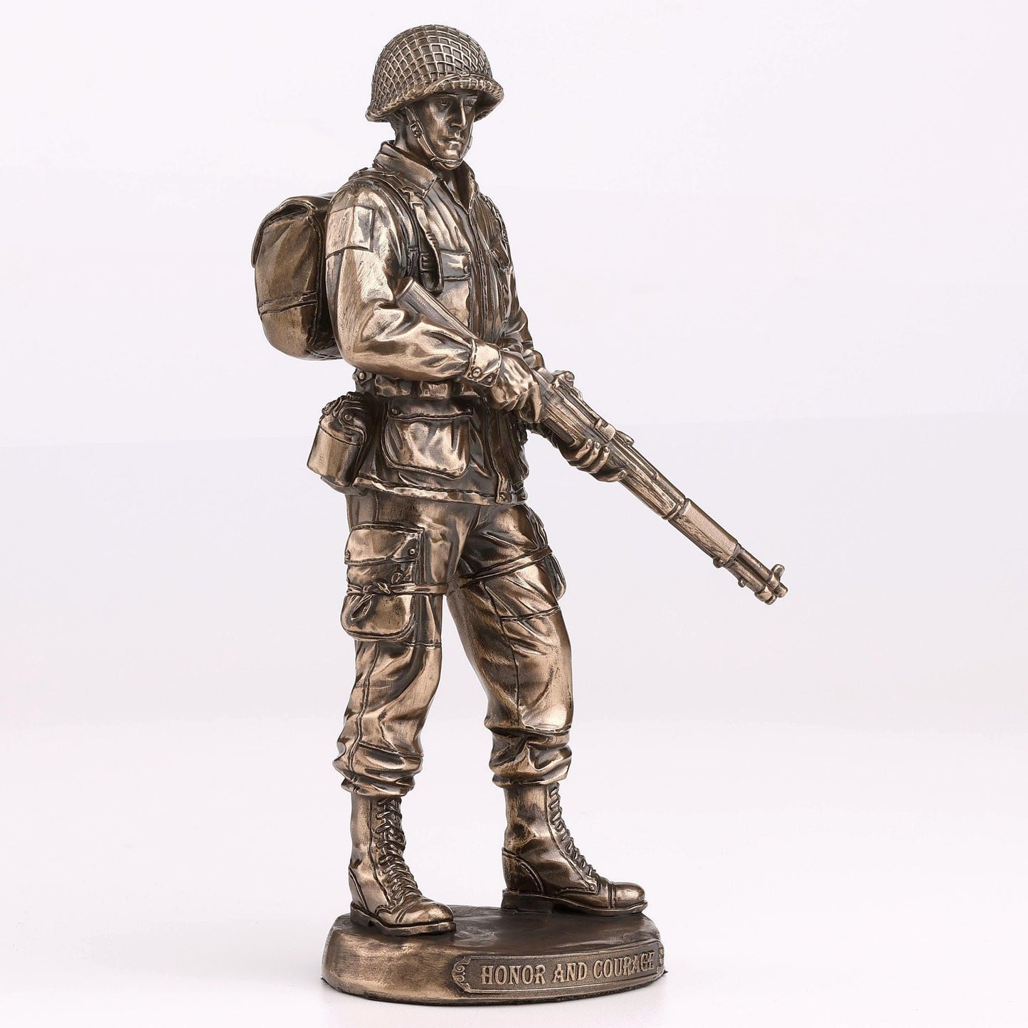 Veronese Design 5 3/4 Inch Honor and Courage US Army Cold Cast Resin Bronze Finish Military Sculpture