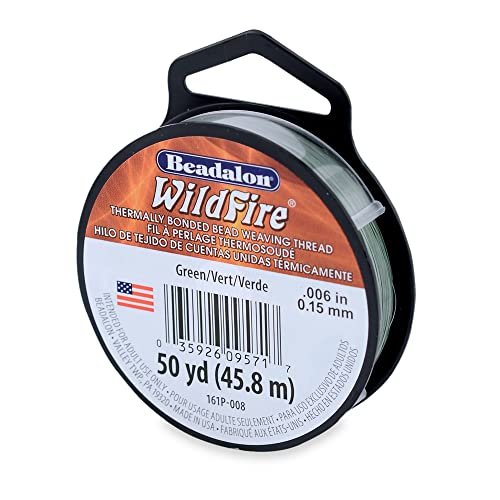 Beadalon Wildfire, 0.006 in, 0.15 mm, Break Strength 10 lb / 4.5 kg, Black, 125 yd / 114 m