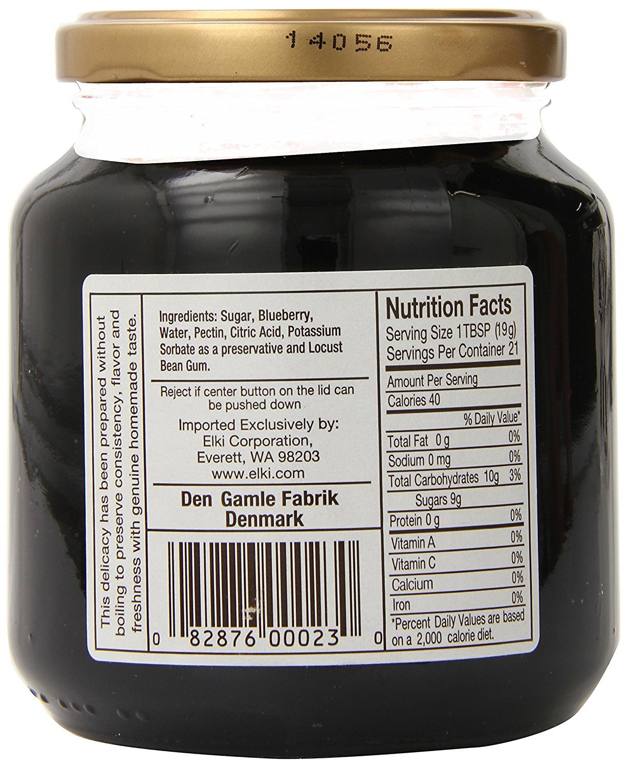 Elki's Gourmet Scandinavian Delights Preserves, Wild Blueberry , 13.4 Ounce