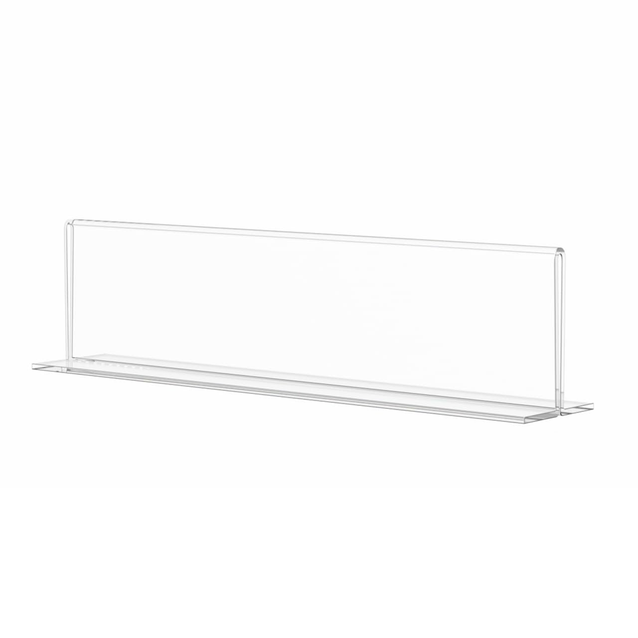 Marketing Holders 8" x 2" Name Plate Clear Desk Sign Holder Bottom Load Menu Pricing Deli Countertop Expo Event Sign Display Stand
