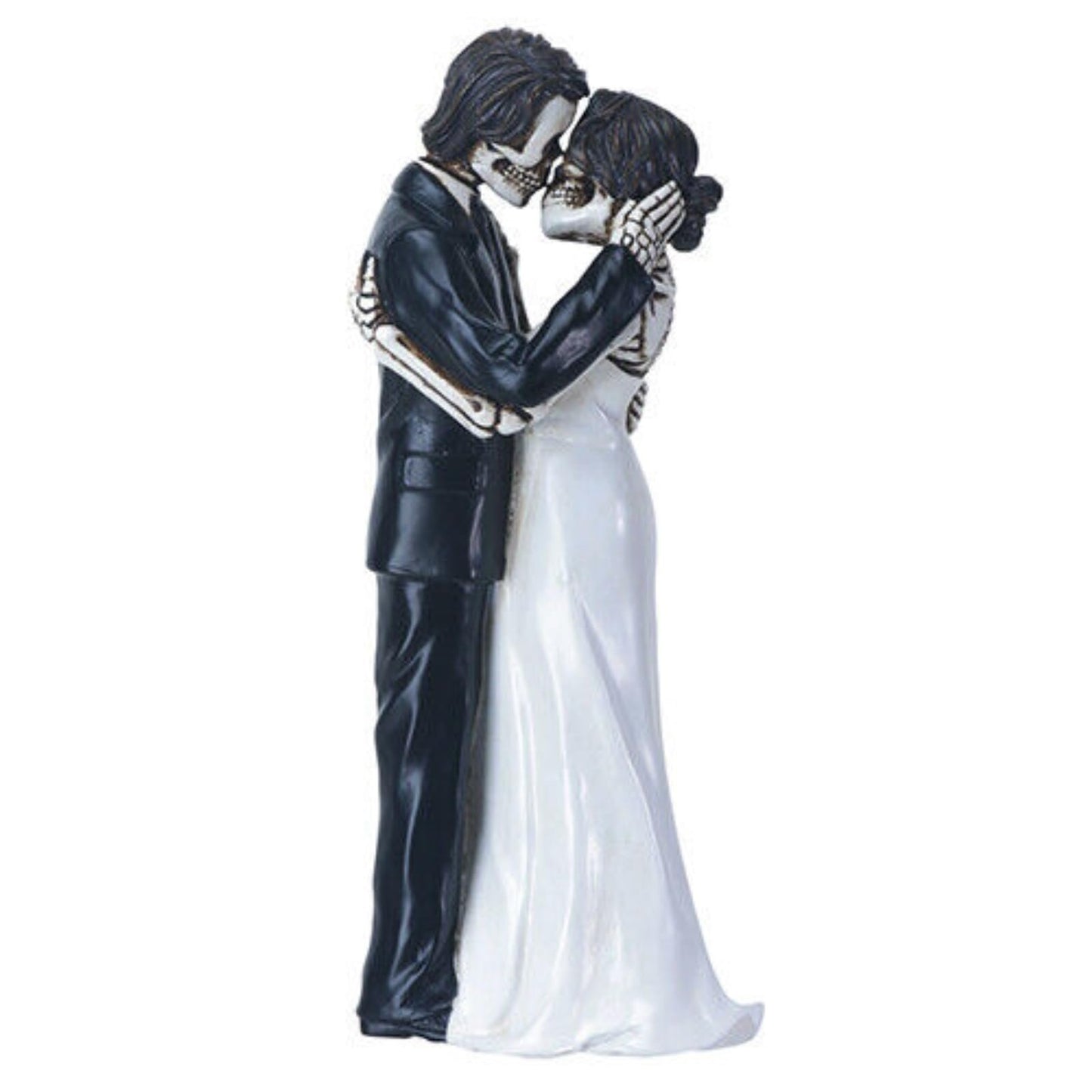 YTC The Kiss Scene Wedding Bridal Skeleton Couple Decorative Figurine