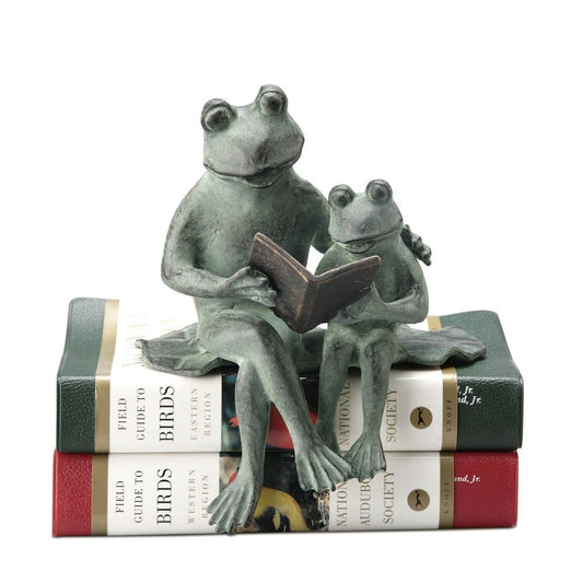 SPI Home Parent and Kid Reading Frog Shelf Sitter