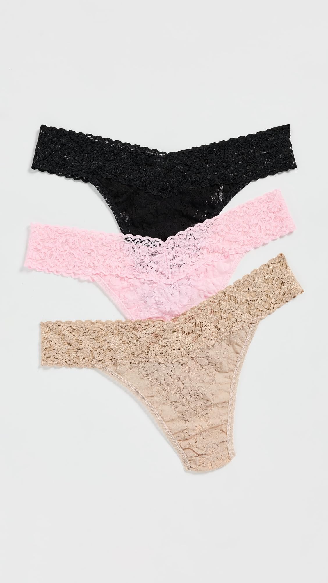 hanky panky Women's Signature Lace Original Rise 3 Pack, Bcbl, One Size