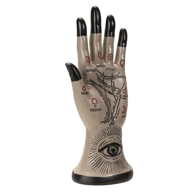 Pacific Giftware Palmistry Hand Figurine, 8.86-inch Height, Resin, Home Décor, Tabletop Décor, Halloween