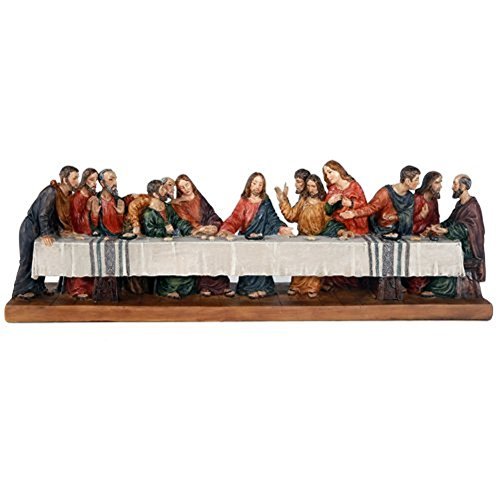 Pacific Giftware The Last Supper Da Vinci Inspiration Tabeltop Figurine Decorative Gift 12 inch L
