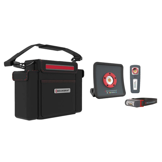 SCANGRIP Detailing KIT – Essential, Carrying Bag for Portable Detailing and Color Match LED Lights, Includes I-Match 3, MINIMATCH and MULTIMATCH R, Rechargeable, CCT Scan, Handheld, for Professionals