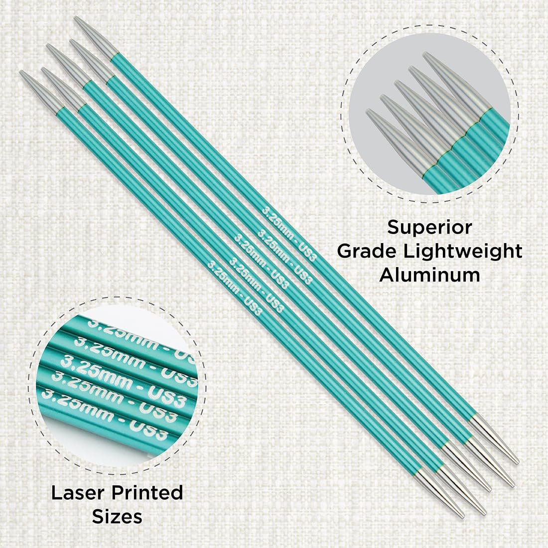 KnitPro Zing Double Pointed Needles 8" (20cm)