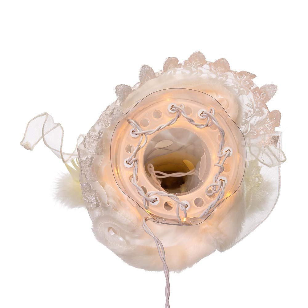 Kurt Adler 10-Light Angel Treetop, 12-Inch, Ivory