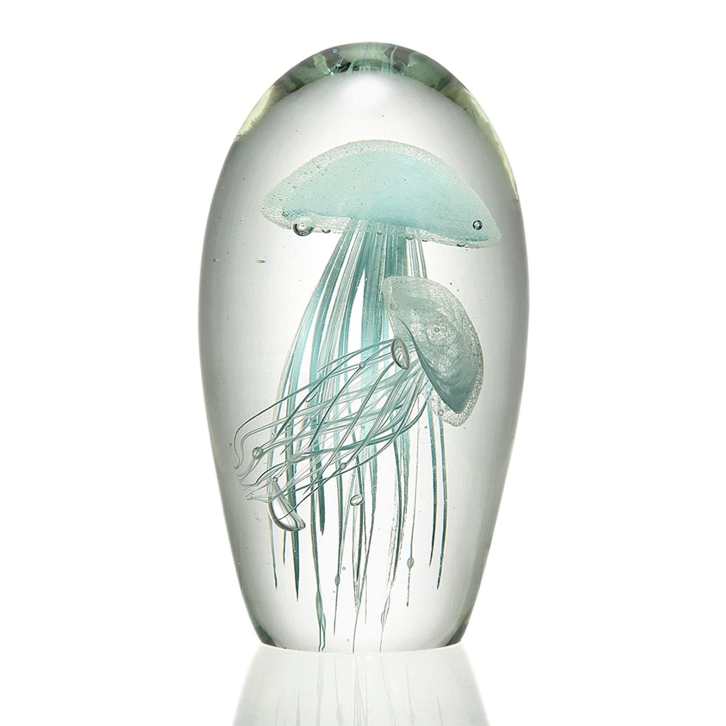 SPI Home 58016 Pale Green Jellyfish Duo 6.5 x 3.5 Art Glass Table Top Figurine Décor